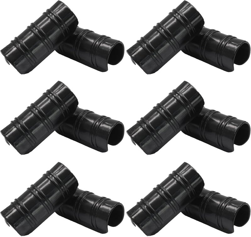 Jersvimc 12Pcs Greenhouse Clips 1-1/4 Inch PVC Clamp, Black Greenhouse Clamps Garden Plastic Clamp Farm Tube Clamps for Agriculture - Image 1